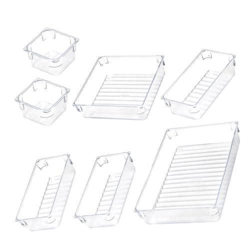 DRESSOOS Es Organizer Box Aufbewahrungsboxen Für Den Schreibtisch 7-tlg. Stapelbare Schubladen-organizer-set Kleinigkeiten-sortierungshalter von DRESSOOS