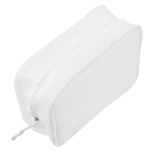 DRESSOOS Eva wasserdichte Kosmetiktasche Für Reisen Tragbarer Toilettenartikel-Organizer Schminktasche Mit Praktischem Reißverschluss Für Damen Und Herren Weiß von DRESSOOS