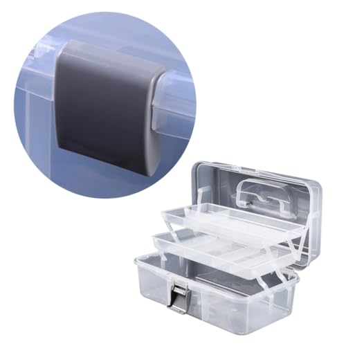 DRESSOOS Faltbare Aufbewahrungsbox Für Nagelwerkzeuge Multifunktionaler Organizer Für Kosmetik Schichten Acryl Nagelkiste Klein Transparent Für Lippenstifte Make-up Und Mehr von DRESSOOS