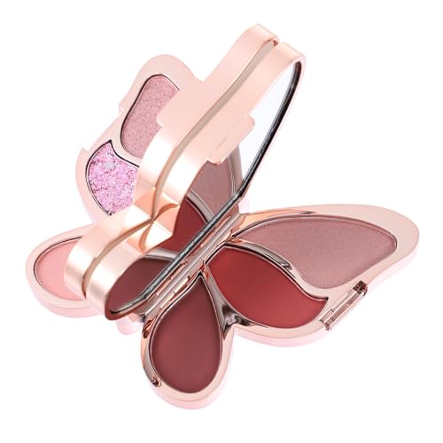 DRESSOOS Farbige Lidschattenpalette mit Schimmernden Perlen Tragbare Glitzer eyeshadow palette für Mädchen Hochpigmentiert Vielseitig für Augen Gesichtsschminke Langlebig Zufällige Farbe von DRESSOOS