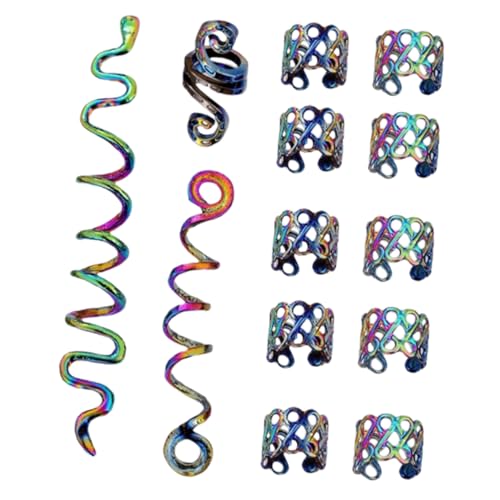 DRESSOOS Haar Ringe Dreadlock Haar Spirale Haarschmuck Ringe Clips Flecht Zubehör Metall Für Zöpfe Und Flechtungen DRESSOOS Haar Ringe Dreadlock Haar Spirale Haarschmuck Ringe Clips Flecht Zubehör Metall Für Zöpfe Und Flechtungen von DRESSOOS