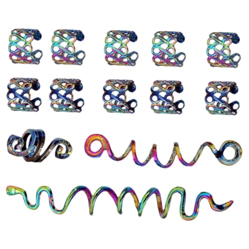DRESSOOS Flechtschmuck Für Haare Spiralspulen Metall-haarclip-set Irischer Stil Zur Verwendung Mit Dreadlock-haar-accessoires DRESSOOS Flechtschmuck Für Haare Spiralspulen Metall-haarclip-set Irischer Stil Zur Verwendung Mit Dreadlock-haar-accessoires von DRESSOOS
