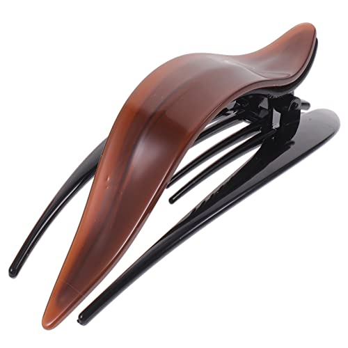 DRESSOOS Französische Gebogene Haarspange Acetat Haarklammer Damen Große Flache Haarklemme Für Styling Und Alltaggebrauch von DRESSOOS