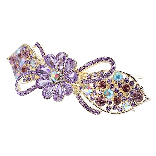 DRESSOOS Frühlings-haarspange Mit Strass Elegante Haarklammer Für Frauen Starke Und Langlebige Metallbarrette Für Verschiedene Anlässe Und Alltagslooks Glitzerndes Haaraccessoire von DRESSOOS
