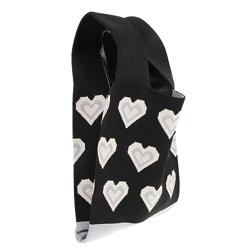 DRESSOOS Gehäkelte Tragetasche Für Damen Gestrickte Handtasche Mit Exquisitem Design Passend Für Handy Schlüssel Und Lippenstift Für Urlaub Und Ausflüge Praktische Tasche Für von DRESSOOS