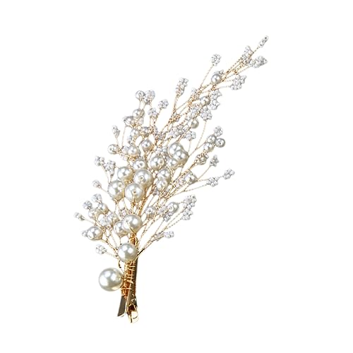 DRESSOOS Gold Braut Schleier Clips Haarnadel Set Für Frauen Dame Mädchen Hochzeit Kopfschmuck Blume Haarnadeln von DRESSOOS