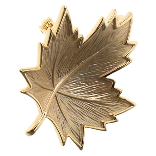 DRESSOOS Goldene Maple Leaf Brosche Damen Vintage Emaille Blattform Anstecknadel Herbstlicher Schmuck für Kleider Mäntel Rucksäcke Elegantes Thanksgiving Geschenk Leicht und Langlebig von DRESSOOS