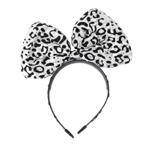 DRESSOOS Elastisches Stirnband Mit Schleife Gothic-stil Leopardenmuster Party-kopfschmuck Für Frauen Und Mädchen von DRESSOOS