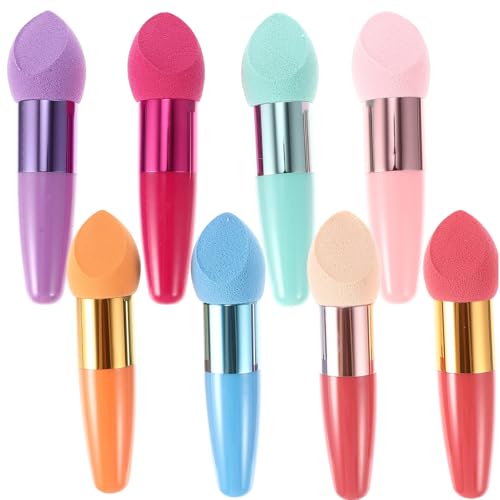 DRESSOOS Griff Make up Schwamm Für Foundation Flüssigcreme Korrekturschwamm Wiederverwendbar Weich Für Frauen Zufällige Farbe DRESSOOS Griff Make up Schwamm Für Foundation Flüssigcreme Korrekturschwamm Wiederverwendbar Weich Für Frauen Zufällige Farbe von DRESSOOS