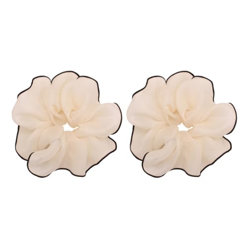 DRESSOOS 2stücke Damen Haar Bänder Elastische Dickdarm Haar Seil Pferdeschwanz Halter Headwear Haargummis Für Frauen Haarseil Für Mädchen von DRESSOOS