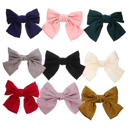 DRESSOOS 9stücke Teiliges Haarspangen Mit Schleifen Elegantes Design Rutschfeste Haarclips Aus Stoff Für Mittellanges Und Langes Haar Vielseitige Haarschmuck Für Damen von DRESSOOS