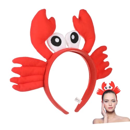 DRESSOOS Krabben Plüsch Haarband Mit Großen Augen Verstellbar Für Mädchen Und Damen Kopfschmuck Für Partys Elastisches Band 25x20cm von DRESSOOS