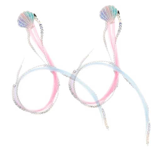 DRESSOOS 2stücke Mädchen Haarklammern Mit Muschel- Süße Haaraccessoires Für Braid Wigs Haarklammern Für Lange Kurze Und Lockige Haare Für Geburtstage Und Feste Bunte Und Liebevolle von DRESSOOS