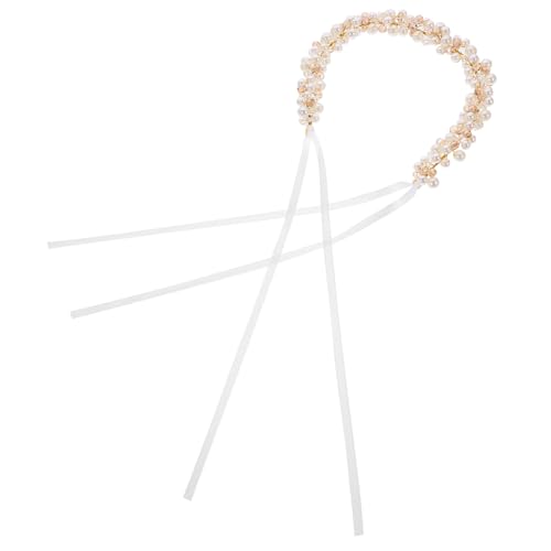 DRESSOOS Braut Haarschmuck Damen Verstellbares Haarband Mit Perlen Strass Eleganter Kopfschmuck Für Hochzeiten Partys Besondere Anlässe Langlebig Stilvoll Für Mädchen Und Frauen von DRESSOOS