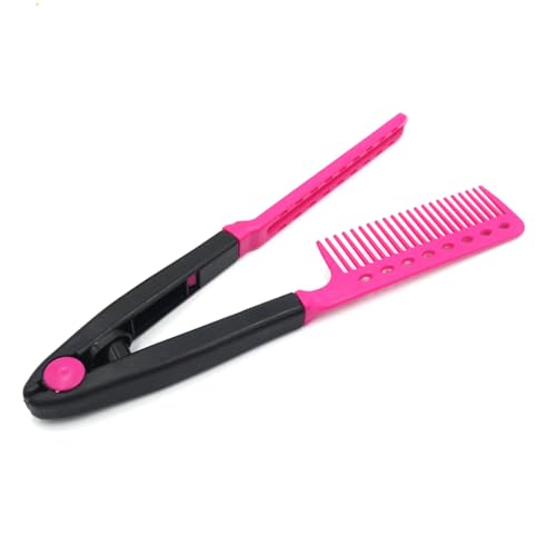 DRESSOOS Haarbürste V-förmiges Haarglätter-styling-tool Für Frauen Rot Tragbarer Haarkamm DRESSOOS Haarbürste V-förmiges Haarglätter-styling-tool Für Frauen Rot Tragbarer Haarkamm von DRESSOOS