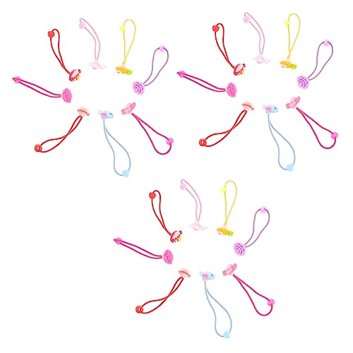 DRESSOOS Elastische Haargummis Für Mädchen 24 Stück Bunte Haarbänder Handgefertigte Haargummis Für Freizeit Und Partys Elastische Haarhalter Für Kinder von DRESSOOS