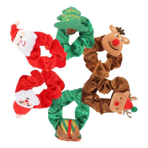 DRESSOOS Haargummis Aus Bequemem Material 6er-pack Weihnachtliche Haarseile Haargummi Stirnband Für Frauen Und Mädchen von DRESSOOS