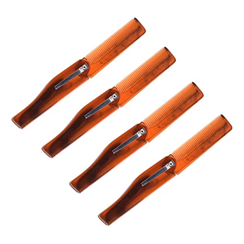 DRESSOOS 4stücke Faltbare Haarkämme Für Männer Antistatische Tragbare Friseur-haarstylingkämme Aus Kunststoff Für Trockene Und Nasse Haare Reisen Und Alltag von DRESSOOS