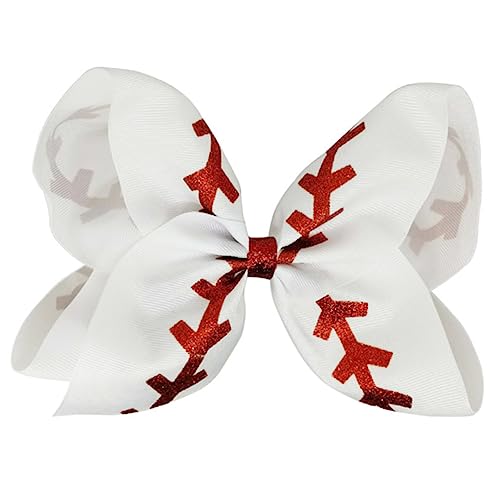 DRESSOOS Baseball-Schleife Haarspange Cheerleader-Schleifen für Frauen Haarband Clip Softball stilvolles Schleifen-Accessoire zufällige Farbe DRESSOOS Baseball-Schleife Haarspange Cheerleader-Schleifen für Frauen Haarband Clip Softball stilvolles Schleifen-Accessoire zufällige Farbe von DRESSOOS