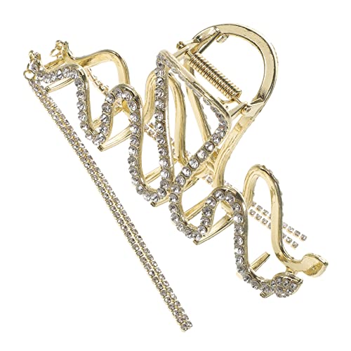 DRESSOOS Haarklauenclip in Schlangenform Metallklammer Mit Quaste Große Haarklammer Für Dünnes Oder Dickes Haar Accessoire Für Frauen Und Mädchen von DRESSOOS