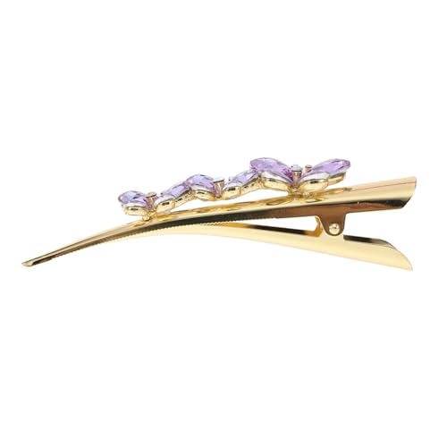 DRESSOOS Kopfbedeckung Mit Kristall-alligator-design Bling-haarspange Mit Federclip Haarnadel Für Frauen Und Mädchen Schmetterlings-strass-schmuck Für Hochzeit Und Party von DRESSOOS