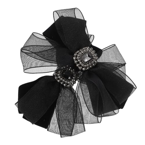 DRESSOOS Haarspangen Für Damen Schwarze Haarspangen Mit Strasssteinen Netzgarn Und Schleife Elegante Accessoires Für Teenager-mädchen Sicherer Pferdeschwanz-clip Für Halloween-events DRESSOOS Haarspangen Für Damen Schwarze Haarspangen Mit Strasssteinen Netzgarn Und Schleife Elegante Accessoires Für Teenager-mädchen Sicherer Pferdeschwanz-clip Für Halloween-events von DRESSOOS