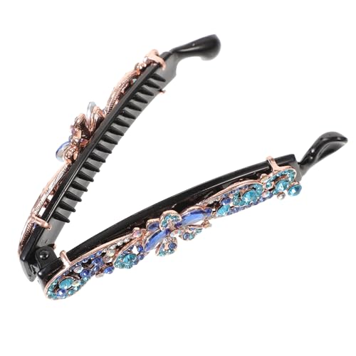 DRESSOOS Haarspange Für Haarspangen Für Frauen Haarspangen Haarklammer Blumen-strass-haarspange Haarschmuck Für Frauen Strass-clips Für Haare Banane Federbügel Fräulein Strasssteine von DRESSOOS