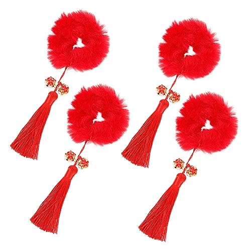 DRESSOOS Haarseile Mit Quaste Zur Neujahrsfeier 2 Stück Haardekorationen Für Pferdeschwanzhalter Party-accessoire von DRESSOOS