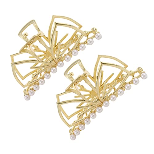 DRESSOOS 2stücke Haarklammern Mit Perlen Haarspangen Für Haarschmuck Für Langes Dickes Lockiges Und Glattes Haar Rutschfeste Haarklammern Für Damen von DRESSOOS