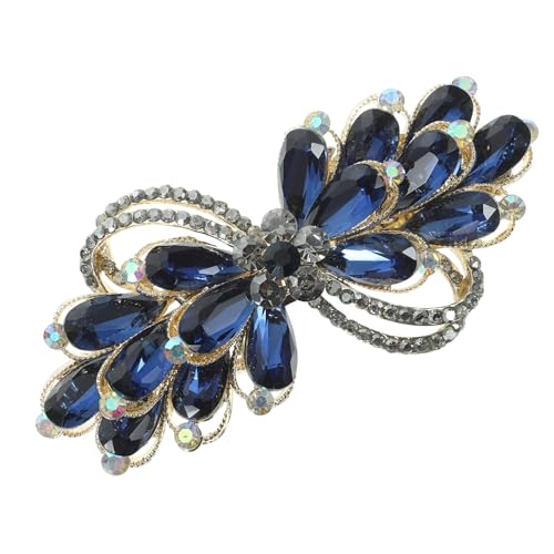 DRESSOOS Funkelnde Strass-haarnadel Kopfschmuck-clip Für Haar Metall-haarspange Für Frauen Federclip Elegantes Accessoire von DRESSOOS