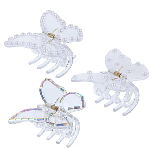DRESSOOS 3stücke Schmetterlings-haarspangen Kleine Haarklammern Für Damen Haar-accessoires Für Party Hochzeit Alltag Robust Und Haarschonend von DRESSOOS