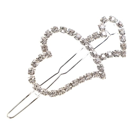 DRESSOOS Elegante Haarnadeln Aus Metall Legierung Strass Herz-clips Für Frauen Stilvolle Haarspangen Accessoires von DRESSOOS