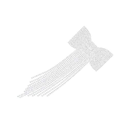 DRESSOOS Haarspange Mit Strasssteinen Und Schleife Elegante Seitliche Haarspange Mit Quaste Für Frauen Mädchen Und Damen Für Besondere Anlässe von DRESSOOS