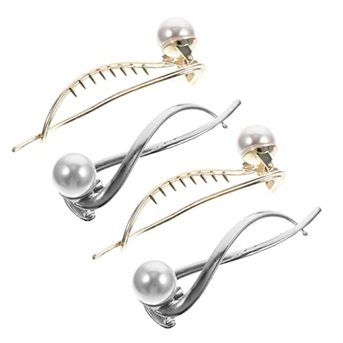 DRESSOOS 4stücke Stilvolle Haarnadeln Aus Metall Mit Perlen Hochzeits Haarschmuck Für Frauen Und Mädchen Zarte Haarspangen Für Mitteldickes Und Langes Haar Angenehm Zu Tragen von DRESSOOS