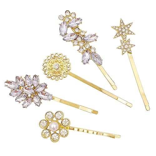 DRESSOOS 5stücke Teiliges Haarnadeln Mit Rhinestone Und Perlen Elegante Haaraccessoires Für Frauen Und Mädchen Für Hochzeiten Feste Und Besondere Anlässe von DRESSOOS