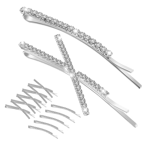 DRESSOOS 12stücke Strass Haarspangen Seitliche Haarspangen Für Frauen Haarnadeln Mit Kristallen Haarschmuck Zum Stylen Für Hochzeit Und Party von DRESSOOS