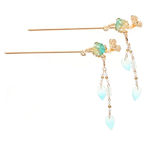 DRESSOOS Haarstab Haarnadel 2 Stück Chinesischer Stil Legierung Haarstab Quaste Frisuren-accessoire Für Frauen Für Feiern von DRESSOOS
