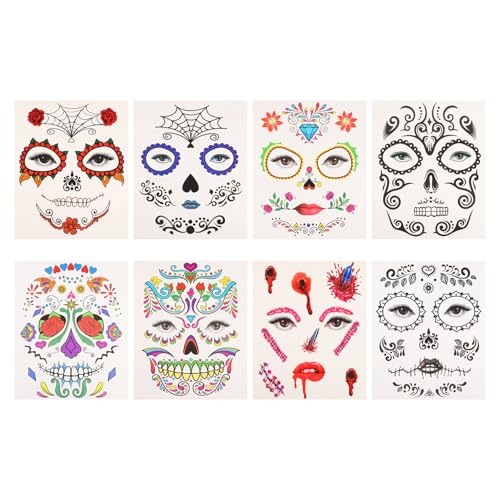 DRESSOOS Realistische Effekte Gesicht Aufkleber Halloween Gesichts Aufkleber Make-up Aufkleber Für Maskerade DRESSOOS Realistische Effekte Gesicht Aufkleber Halloween Gesichts Aufkleber Make-up Aufkleber Für Maskerade von DRESSOOS
