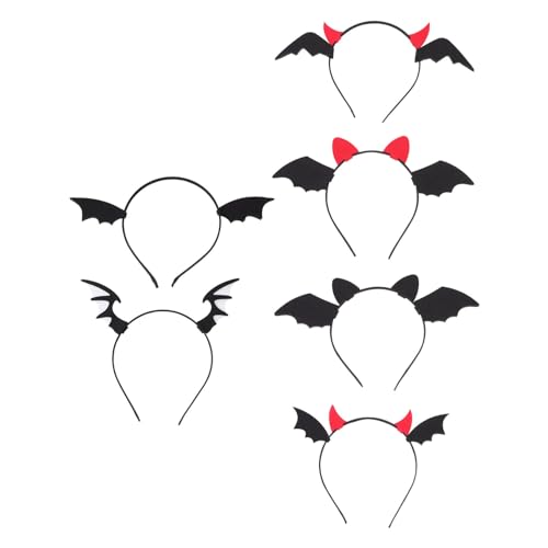 DRESSOOS 6stücke Teiliges Teufelsflügel Haarreifen Für Halloween Party Kreative Kopfbedeckung Mit Bunten Designs Für Kostüme Und Cosplay Langlebig Und von DRESSOOS