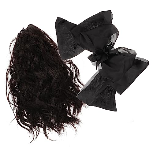 DRESSOOS Lockige Pferdeschwanz-verlängerung Haarknoten-clip Für Frauen Kunstpferdeschwanz Haarteil Schleife von DRESSOOS