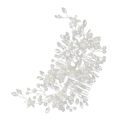 DRESSOOS Hochzeits Haarkamm Mit Perlen Und Strass Eleganter Haarschmuck Für Bräute Dekorative Haarspange Handgefertigtes Haaraccessoire Für Besondere Anlässe Und Feierlichkeiten von DRESSOOS
