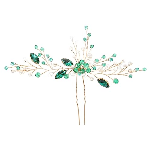 DRESSOOS Grüne Strass-u-förmige Haarnadel Brautkristall-haarnadel Für Die Hochzeit Für Brautjungfern Und Brautkristall-haarnadeln DRESSOOS Grüne Strass-u-förmige Haarnadel Brautkristall-haarnadel Für Die Hochzeit Für Brautjungfern Und Brautkristall-haarnadeln von DRESSOOS