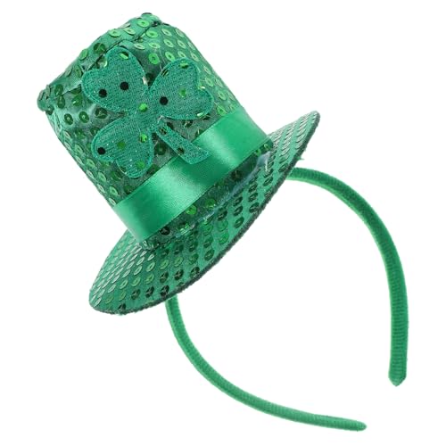 DRESSOOS Shamrock Kopfband Zylinderhut Festival Haarschmuck Für Patrick Day Leichtes Komfortables Und Sicheres Accessoire Für Party-dekoration Und von DRESSOOS