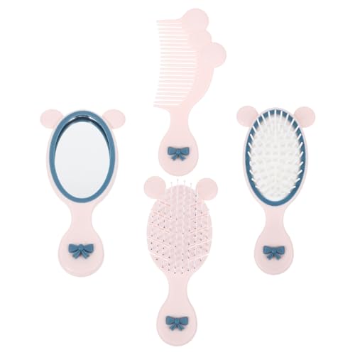 DRESSOOS Junge Mädchen Haarbürste Mit Spiegel Entwirrungskamm Und Stylingkamm Für Kleine Mädchen Dekorativ Und Praktisch Für Hause Und Unterwegs von DRESSOOS