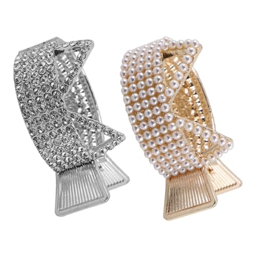 DRESSOOS 2stücke Damen Haarklammern Mit Glitzersteinchen Leichte Haarclips Im Katzenohr-design Für Alltag Und Besondere Anlässe Sichere Stilvolle Haaraccessoires von DRESSOOS