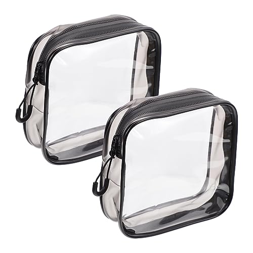 DRESSOOS 2 Stück Kosmetiktaschen Handheld Reise Kulturbeutel Mit Reißverschluss Tragbare Schminktasche Für Frauen Kompakt Und Langlebig Für Reisen Und Camping von DRESSOOS