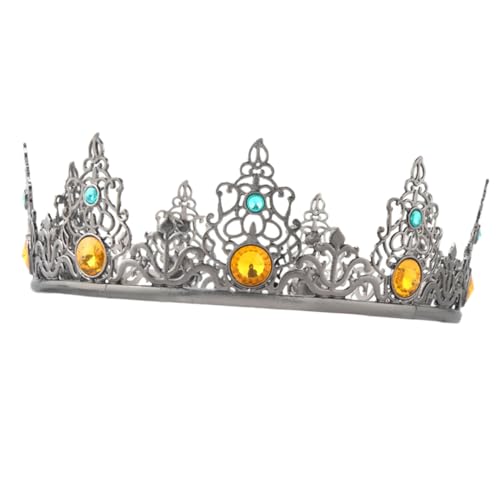 DRESSOOS Königliche Krone Für Metall Barocke Geburtstagskrone Für Cosplay Hochzeiten Und Partys Kostümzubehör Für Spezielle Anlässe Für Theater Und Feiern von DRESSOOS
