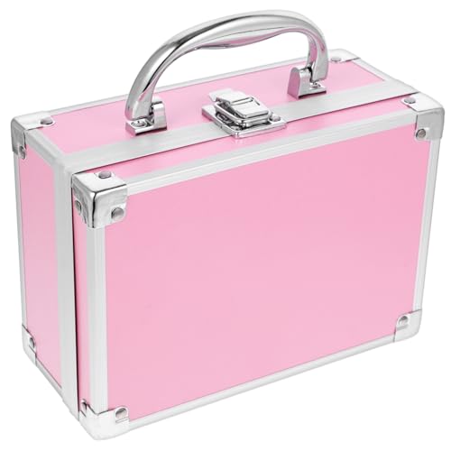 DRESSOOS Tragbarer Make-up-koffer Organizer-box Aluminiumlegierung Reise-make-up-box Mit Griffen Stilvoller Aufbewahrungskoffer Für Nagelzubehör von DRESSOOS