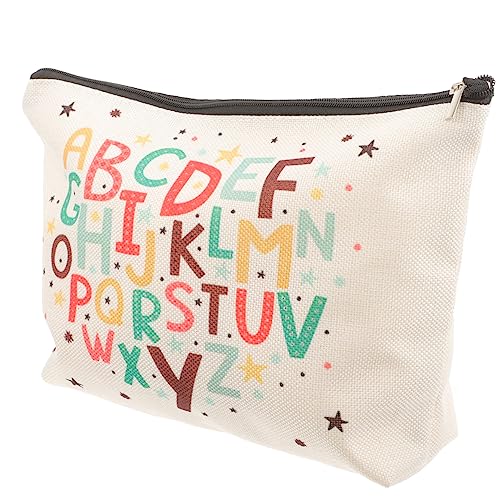 DRESSOOS Schminktasche Mit Reißverschlüssen Kleine Reise-Kosmetiktasche Make-up-Organizer Baumwoll-leinen-Material Vielseitig Einsetzbar Für Alltag Und Reisen von DRESSOOS