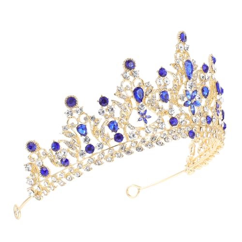 DRESSOOS Einzigartiges Design Zinklegierung Strass Krone Eleganter Hochzeitskopfschmuck für Brautkleid Fotoaktivität von DRESSOOS